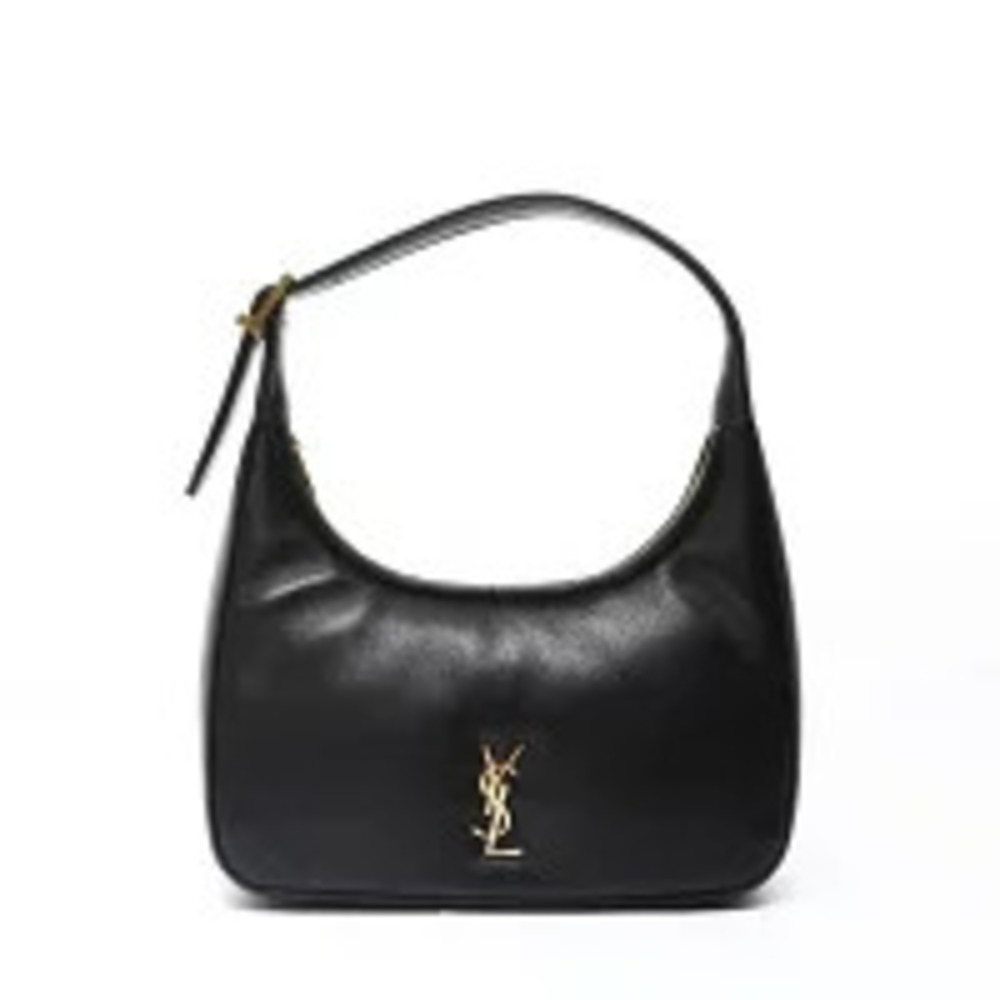 Yves Saint Laurent Calypso Leather Hobo Shoulder Bag Black